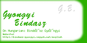 gyongyi bindasz business card